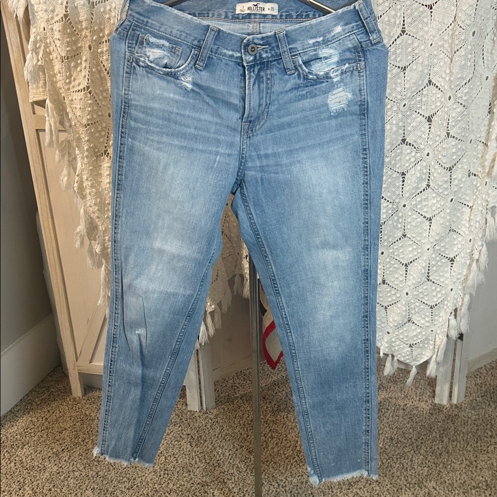 Hollister Light Blue Cropped Jeans